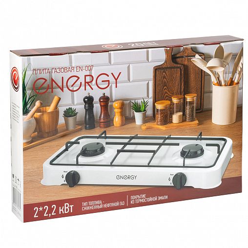 Плита газовая настольная Energy EN-007, 2 конфорки фото