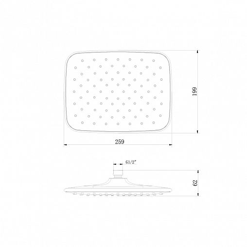 Лейка для верхнего душа Lemark LM8133C, 1 режим фото