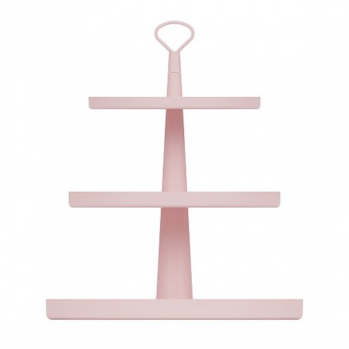 Фруктовница Альтернатива Феерия, 3 яруса, розовая фото