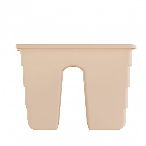 Кашпо Альтернатива Жемчужина, на перила, 29,5 x 28,5 x 20 см, бежевое фото
