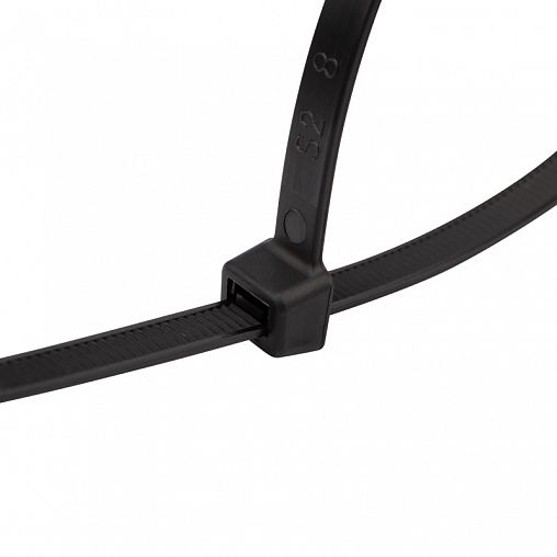 Хомут-стяжка Rexant, нейлон, 7,6 x 300 мм, 100 шт, черный фото