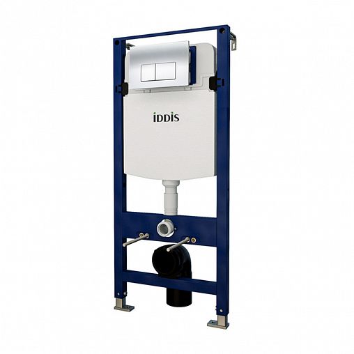 Инсталляция рамная для подвесного унитаза IDDIS Optima Home, с кнопкой (хром), 134 x 49,7 см фото