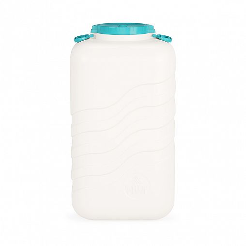 Канистра-бочка пластиковая Альтернатива Волна, с крышкой и навесными ручками, 140 л фото