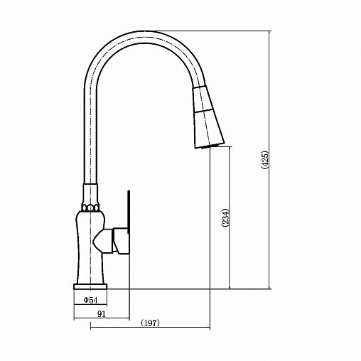 Смеситель для кухни Fashun A54801+N7356, с гибким изливом, сатин/белый фото Смеситель для кухни Fashun A54801+N7356, с гибким изливом, сатин/белый фото