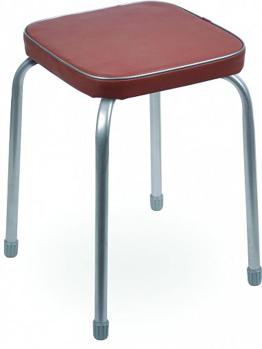 Табурет Nika Фабрик 3, с мягким сиденьем, 32 x 32 см, коричневый фото