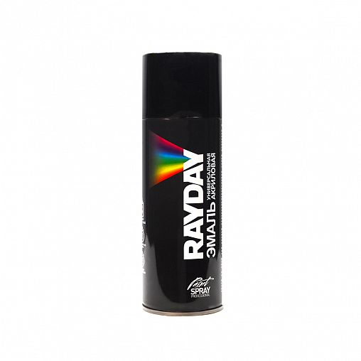 Краска аэрозольная акриловая Rayday RD-077, глянцевая, 520 мл, RAL 9005, черная фото