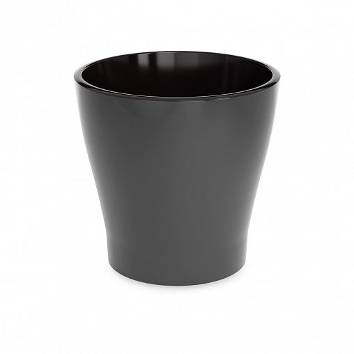 Горшок для цветов Альтернатива Лея, с автополивом, 3,6 л, графитовый фото