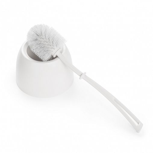 Ершик для унитаза Альтернатива Бриз, с подставкой, белый фото Ершик для унитаза Альтернатива Бриз, с подставкой, белый фото