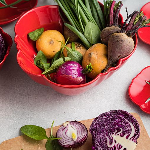 Салатник Bordallo Pinheiro Томат, керамический, d 28 см фото