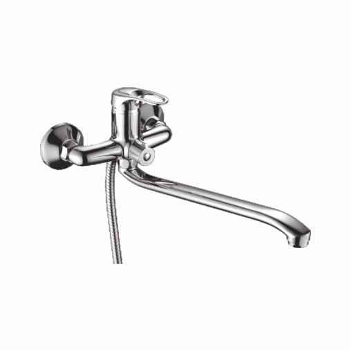 Смеситель для ванны с душем Fashun A2237, с длинным изливом, хром фото