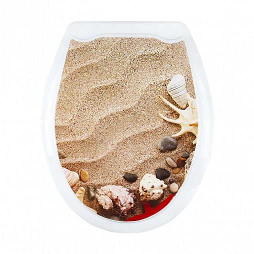 Сиденье для унитаза Мультипласт Групп, 45 x 37 x 5 см, песок фото