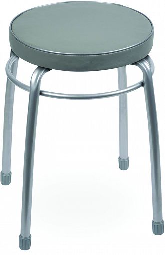 Табурет Nika Фабрик 1, мягкое круглое сиденье, d 32 см, темно-серый фото