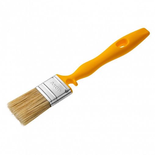Кисть плоская для эмалей Акор Мастер, смешанная щетина, пластиковая ручка, 35 x 12 мм фото