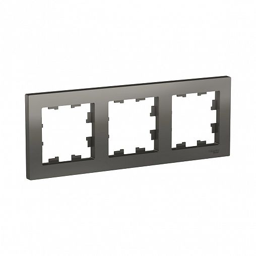 Рамка Systeme (Schneider) Electric Atlasdesign, 3-поста, сталь фото