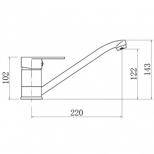 Смеситель для кухни Fashun A54205, сатин фото