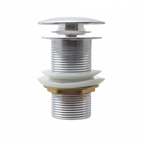 Донный клапан для раковины MPF Click-Clack, без перелива, хром, d 66 мм фото