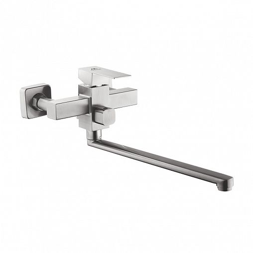 Смеситель для ванны с душем Fashun A52202, с длинным изливом, сатин фото