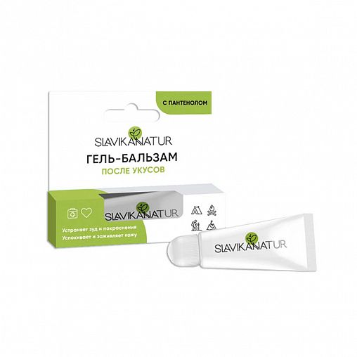 Гель-бальзам после укусов насекомых Slavika Natur, с Д-пантенолом, 10 мл фото