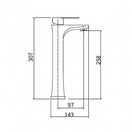 Смеситель для раковины с коротким изливом Fashun A51215, сатин фото