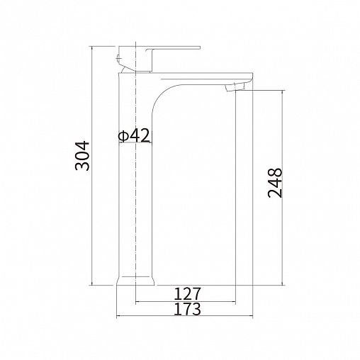 Смеситель для раковины с коротким изливом Fashun A51219, сатин фото