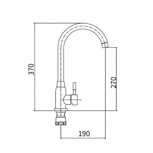 Смеситель для кухни Fashun A54009-B, сатин фото