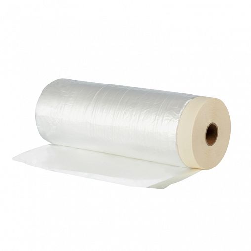 Пленка защитная Unibob, с малярной лентой, 1,1 x 33 м фото