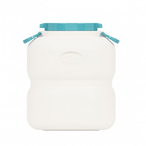 Канистра-бочка пластиковая Альтернатива Байкал, с крышкой и навесными ручками, 40 л фото