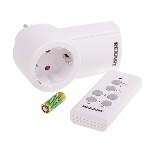 Розетка Rexant RX-001, радиоуправляемая, 2,64 кВт, 10 А, белая фото