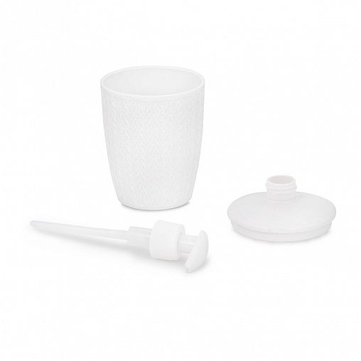 Дозатор для жидкого мыла Альтернатива Вязаное плетение, белый фото