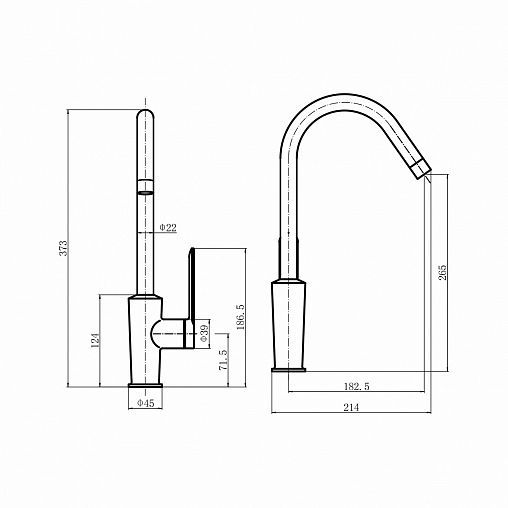 Смеситель для кухни Fashun A54025-17, графит фото