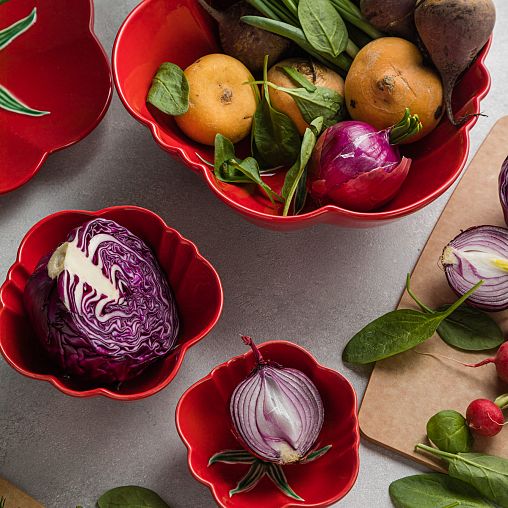 Салатник Bordallo Pinheiro Томат, керамический, d 28 см фото