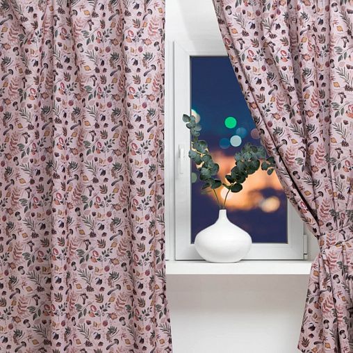 Шторы для кухни Этель Nature forest, с подхватами, 145 x 180 см, 2 шт фото