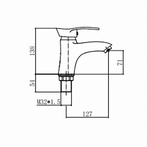 Смеситель для раковины с коротким изливом Fashun A1001, хром фото