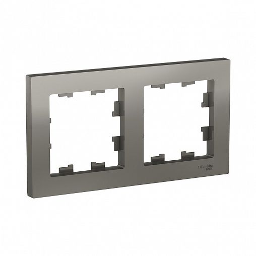 Рамка Systeme (Schneider) Electric Atlasdesign, 2-поста, сталь фото