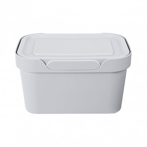 Ящик универсальный с крышкой Econova Luxe, 189 x 132 x 110 мм, 1,9 л, светло-серый фото