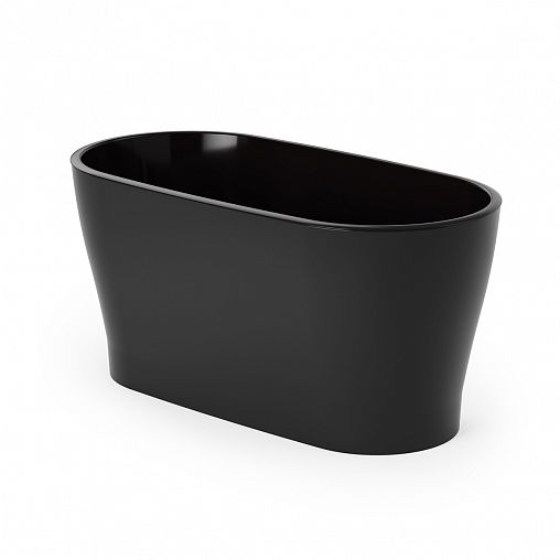 Горшок для цветов Альтернатива Лея, овальный, с автополивом, 4 л, графитовый фото