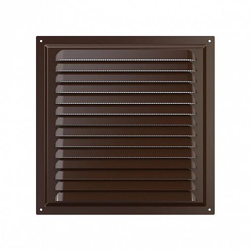 Решетка вентиляционная Era 2525МЭ кор, эмалированная сталь, с сеткой, 250 x 250 мм фото