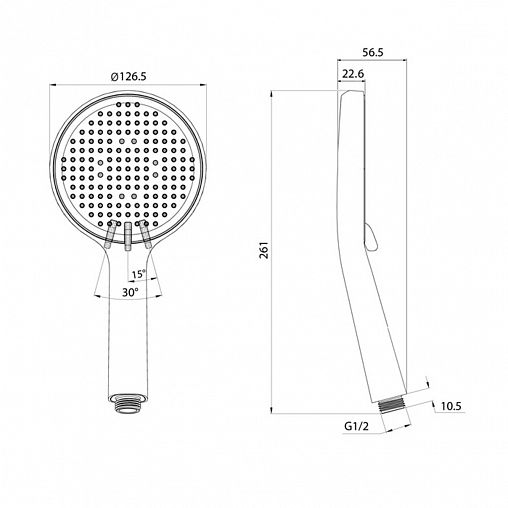 Лейка для душа Milardo Ideal Spa ILS3FBRM18, 3 режима, черная матовая фото