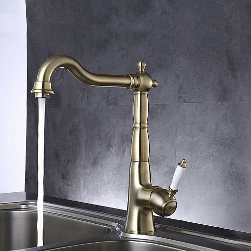 Смеситель для кухни Lemark Villa LM4805B, однорычажный, бронза фото