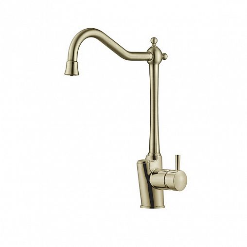 Смеситель для кухни Zorg ZR 353 YF BR, с подключением к фильтру, однорычажный, бронза фото