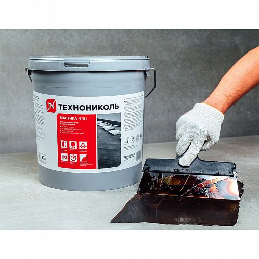 Мастика кровельная №31 Технониколь Professional, морозостойкая, 18 кг, черная фото