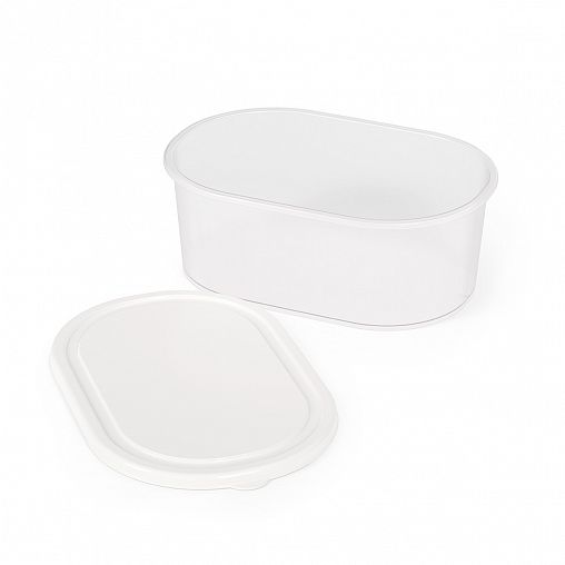 Контейнер для СВЧ Альтернатива, овальный, 1 л, белый фото