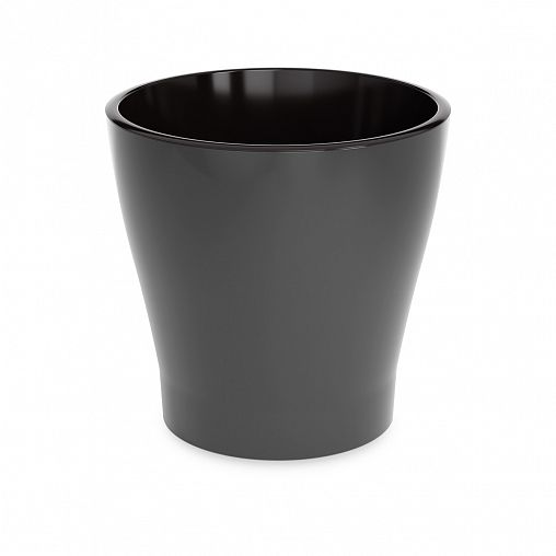 Горшок для цветов Альтернатива Лея, с автополивом, 5 л, графитовый фото