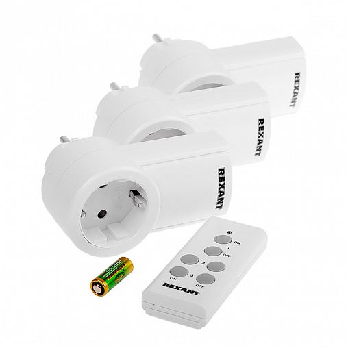 Розетка Rexant RX-003, радиоуправляемая, 2,64 кВт, 10 А, белая фото