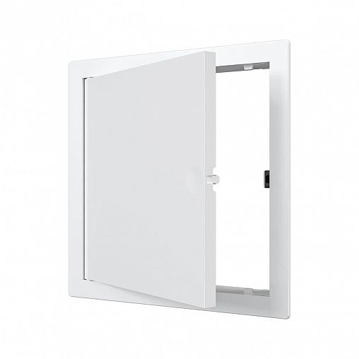 Люк-дверца ревизионная Evecs L1515N, ABS-пластик, нажимная, с фланцем 150 x 150 мм, 172 x 172 мм фото