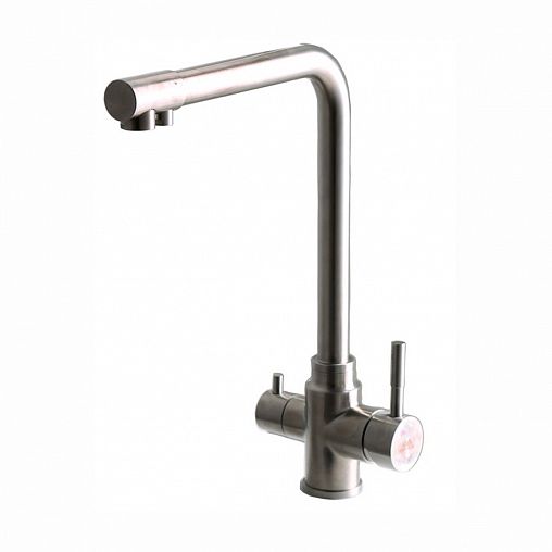 Смеситель для кухни Fashun A54309, с подключением к фильтру, сатин фото