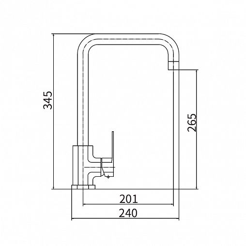 Смеситель для кухни Fashun A54020, сатин фото