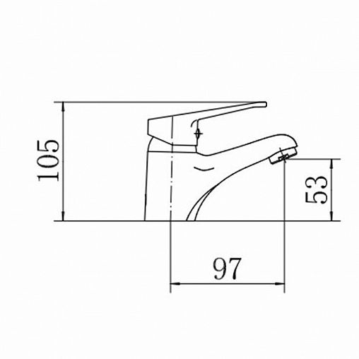 Смеситель для раковины с коротким изливом Fashun A1013, хром фото