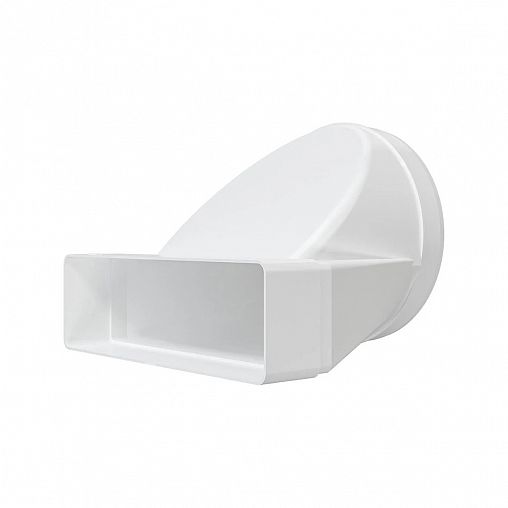 Эксцентриковый соединитель плоского воздуховода с круглым Era, пластик, 60 x 204/d 160 мм фото