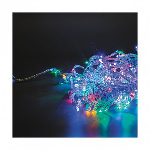 Гирлянда светодиодная Волшебная страна 10 м, многоцветная, прозрачный шнур, 8 режимов фото